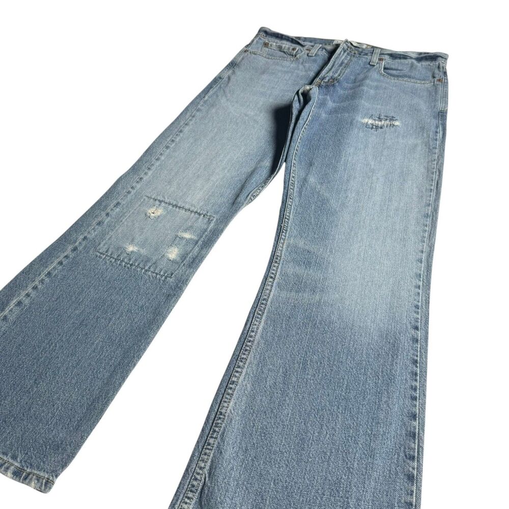 Vintage 2004 Levi’s 527 Jeans Men’s 34x30 Factory Patched Distressed Bootcut